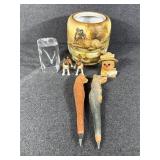 Hand Painted Nippon Decorative Ceramic Jar,