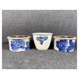 Small Salt Glazed Ceramic Crock (2) Stoneware