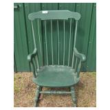 Green Wooden Rocking Chair