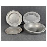 Wilton Pewter Plate, Pewter Oval Serving Platter