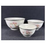 Homer Laughlin Floral Bowls (3)