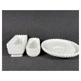 Fenton Hobnail Milk Glass Platter, Milk Glass