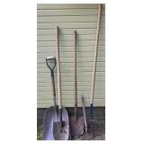 Scoop Shovel, Spade Shovels(2), Pitchfork