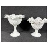 Fenton Silver Crest Spanish Lace Milk Glass