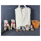 Gift Boxes and Bags,Wicker Basket, Cats