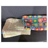 Handmade Crocheted Blanket Granny Square Pattern