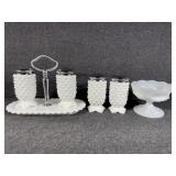 Fenton Milk Glass Salt and Pepper Shakers (4)