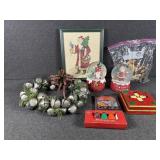 Holiday Jingle Bell Wreath, Holiday Snow Globes