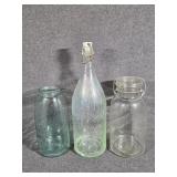 Clear Glass Bottles With Swing Top Stoppers
