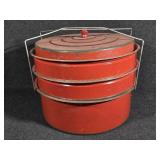 3 Tier Red Metal Food Carrier AKA Tiffin Box