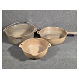 Cast Iron Dutch Ovens(2), Cast Iron Skillet 8 (1)