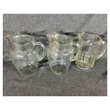 Clear Glass Pitchers (3)