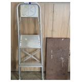 Aluminum Step Ladder, Wooden Folding Table