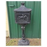 Metal Pedestal Letter Drop Box