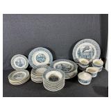 Ironstone Colonial Heritage Blue Dishes