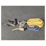 Yellow Tow Strap, Ratchet Strap, Chain,