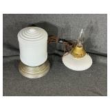 Electric Lamp Milk Glass Base,Light Fixture