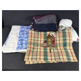 Center Pieces (2) Kitchen Towel, Table Cloths (3)