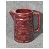 Brown Stoneware Pitcher