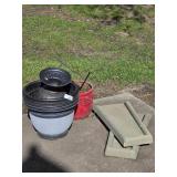 Gutter Splash Blocks, Flower Pots