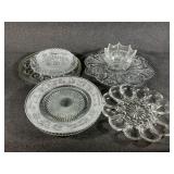 Vintage Glass Candy Dish, Vintage Clear Glass