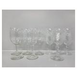 Wine glasses, Champagne Flutes, Sherbet Glass