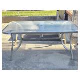 Rectangle Glass Top Patio Table