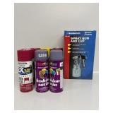 Spray Gun and Cup and Spray Paint