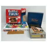 Sorry, Bubble Talk, Jenga, Trivial Pursuit,