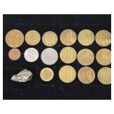 Tokens, Foreign Coins, Pyrite Stone