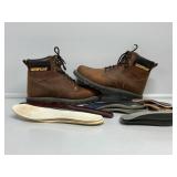 Caterpillar Menï¿½s Work Boots Size 11.5, Wooden