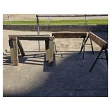 Wooden Sawhorses(2 Sets)