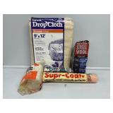 Canvas Drop Cloth 9ï¿½x12ï¿½, Plastic Drop Cloth