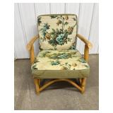Vogue Rattan Chair Floral Upholstery