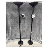 (2) Black Floor Lamps