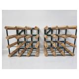 12 Bottle Metal & Wood Wine Rack (2)