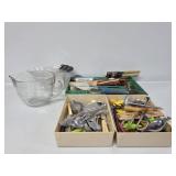 Measuring Cups& Assorted Kitchen Utensils