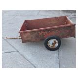 Red Metal Yard Trailer