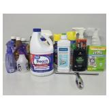 Assorted Cleaning Products & Spray Bottles