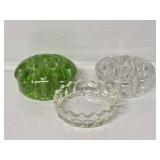Flower Frogs(2), Fostoria Glass Ashtray