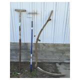 Hand Scythe, Paint Roller, Metal "T" Bar