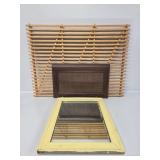 Bamboo Slatted Mat,Hanging Framed Mirror