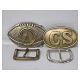 Mt. Pleasant Oilers Football Belt Buckle, CS B