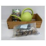Wooden Crate, Mini Lanterns,Watering Can