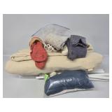 Mesh Laundry Basket 3 Compartments W/Wheels