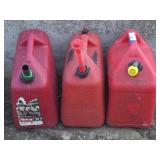 3 Plastic Gas Cans