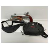 Toy Cap Flintlock Pistols (3) Black Fanny Pack