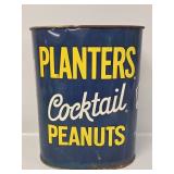 Planters Cocktail Peanuts Metal Trash Can