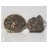 Deer Brass Belt Buckles(2)