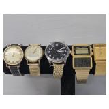 Gold Toned Mens Watches: Timex, Casio, Pulsar,